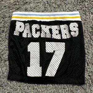 Y2K Football Tube Top Monteau Brand Packers Jersey Tube Top Size S